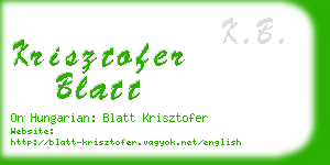 krisztofer blatt business card